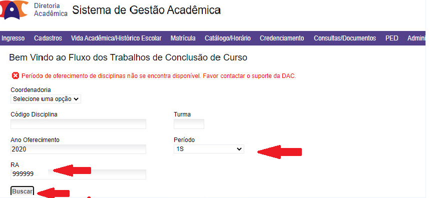 ORIENTAÇÕES PARA PREENCHIMENTO DOS DOCUMENTOS – Graduação em Direito